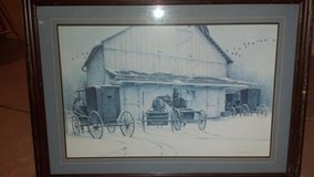 "The Gathering" (1986) framed litho by Ben Richmond in Glendale Heights, Illinois